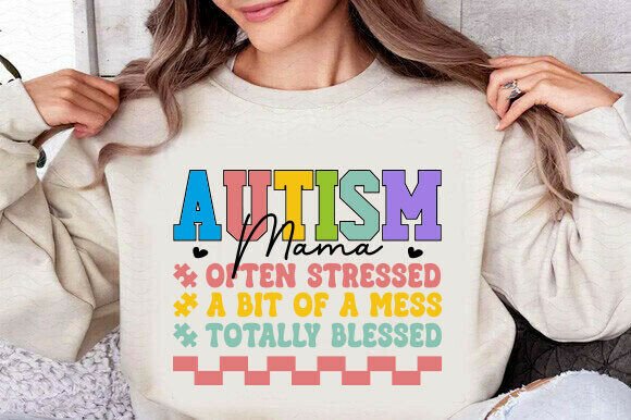 Autism Mom SVG & Teacher PNG: A Versatile Graphic for T-Shirt Designs