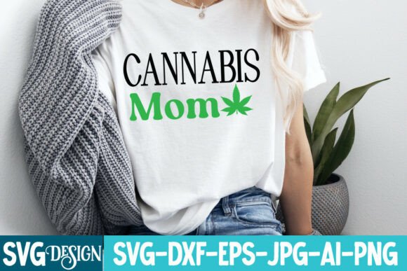 Cannabis Mom SVG Design: A Creative Graphic for T-Shirt Projects