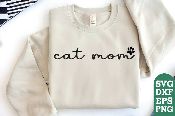 Cat Mom SVG and Cat Dad PNG: A Graphic Design Asset for T-Shirt Designs
