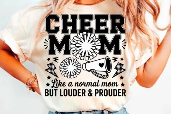 Cheer Mom SVG PNG: A Playful Graphic for Commercial Use