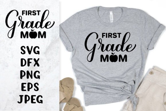 First Grade Mom SVG: A Versatile Graphic Design Asset for School-Themed Branding