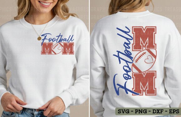 Football Mom SVG PNG Graphic for T-Shirt Designs and Merch