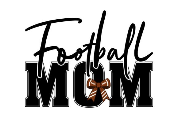 Football Mom SVG with Bow – A Versatile Graphic Design Asset for T-Shirt Designs