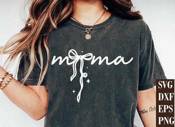 Mama Coquette Bow Graphic for T-Shirt Designs and Editorial Use