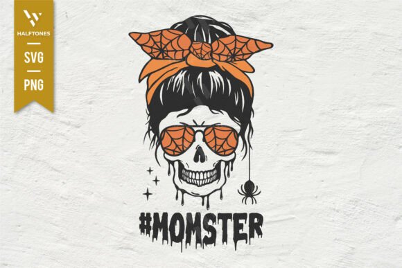 Momster Funny Halloween Skull Mom SVG: A Versatile Illustration for Creative Projects