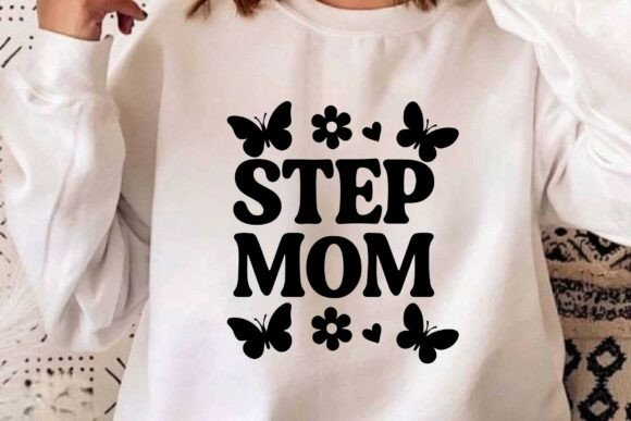 Retro Step Mom SVG PNG T-shirt Design: A Unique Graphic for Local Business Branding