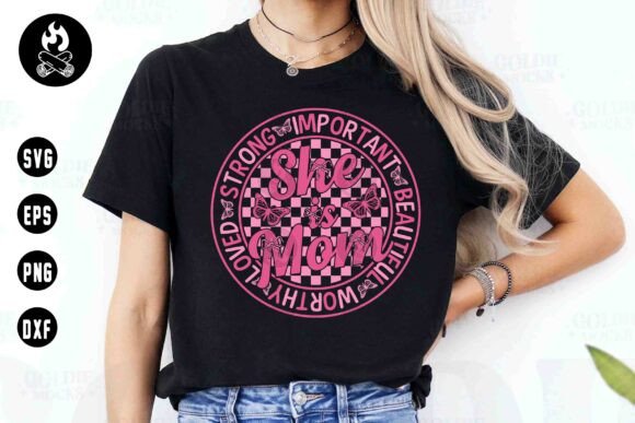 She is Mom SVG, Pink Checkerboard Review for Real Projects