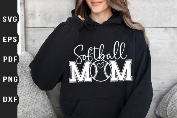 Softball Mom SVG Design: A Versatile Graphic for T-Shirt Projects