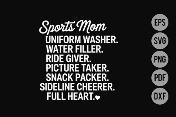 Sports Mom Svg: A Versatile Graphic Design Asset for T-Shirt Designs